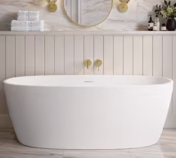 Matt White Freestanding Double Ended Bath 1700 x 760mm – Rosa