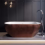 Copper Effect Freestanding Double Ended Bath 1650 x 750mm - Lisbon