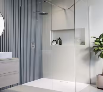 1400x900mm Frameless Walk In Shower Enclosure with Shower Tray – Corvus
