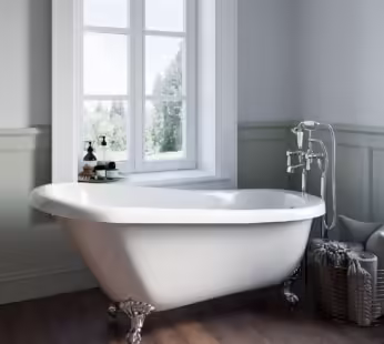 Freestanding Single Ended Roll Top Slipper Bath with Chrome Feet 1700 x 710mm – Park Royal