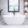 Matt White Freestanding Double Ended Bath 1645 x 745mm - Lisbon