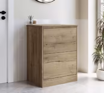 600mm Wood Effect Freestanding Countertop Vanity Unit – Palma