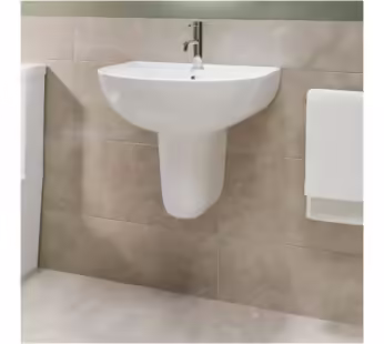 Modern Semi Pedestal Basin 550mm – Newport
