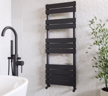 Black Towel Radiator 1200 x 450mm – Tundra