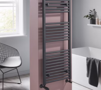 Towelrads Pisa Black Towel Radiator 1200 x 400mm