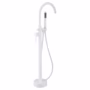 White Freestanding Bath Shower Mixer Tap - Arissa