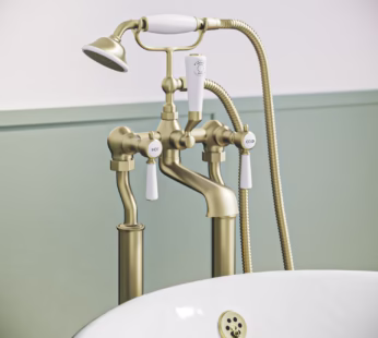 Gold Freestanding Bath Shower Mixer Tap – Helston