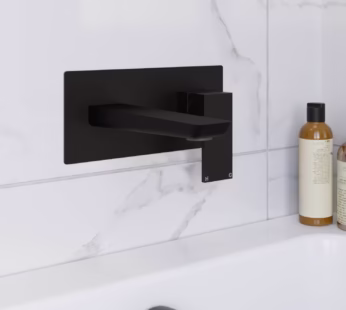 Matt Black Wall Mounted Bath Tap – Zana