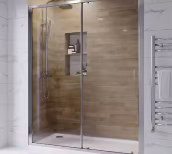 Chrome 1700mm Sliding Shower Door 6mm Glass – Carina