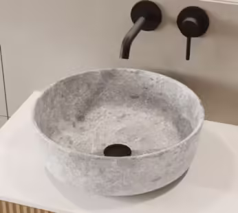 Stone Effect Round Countertop Basin 415mm – Torres