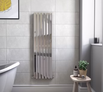 Chrome Vertical Single Panel Radiator 1600 x 452mm – Mojave