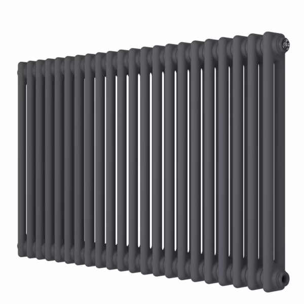Anthracite Horizontal 2 Column Traditional Radiator 600 x 1010mm - Nambi - Image 2