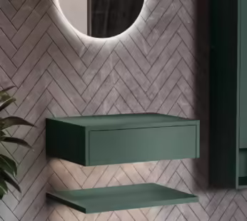 600mm Green Wall Hung Countertop Shelves – Lugo