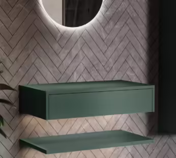 800mm Green Wall Hung Countertop Shelves – Lugo