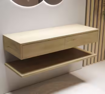 1200mm Wood Effect Wall Hung Countertop Vanity Shelves – Lugo